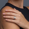 Solitaire Halo  Moissanite Ring