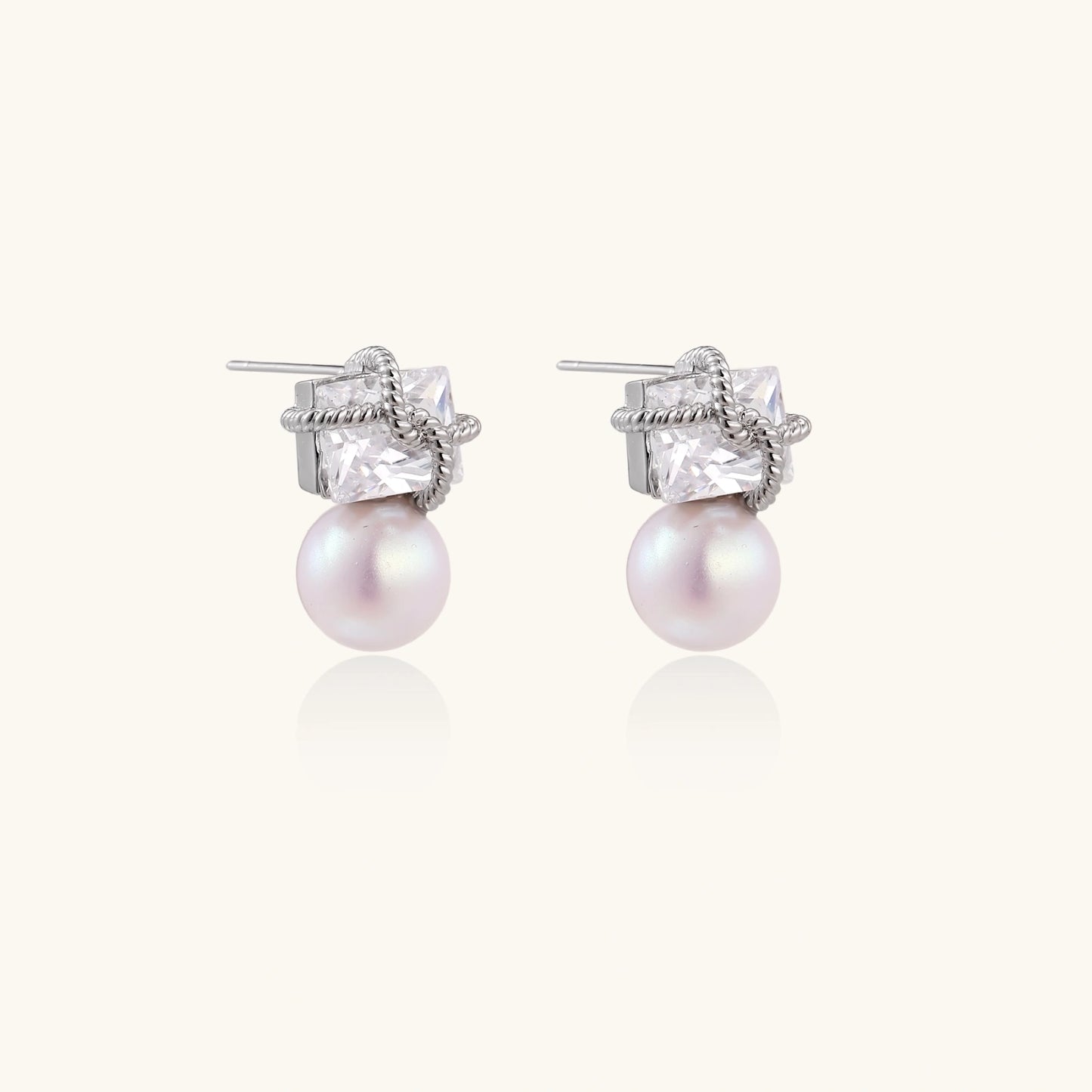 Stardust Pearl Drop Earrings