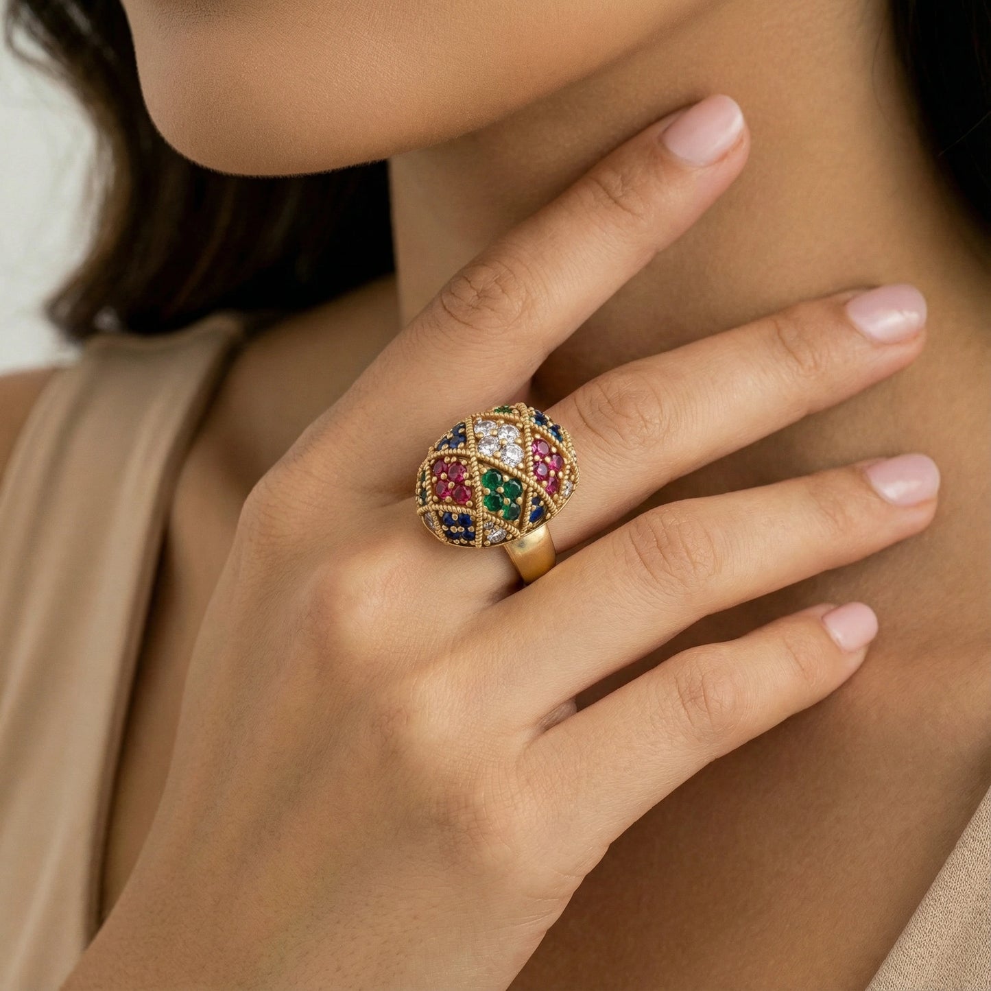 Empress Mosaic Dome Ring