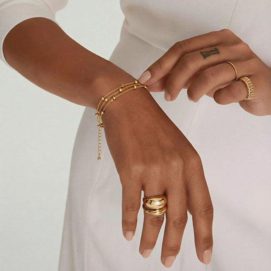 Golden Orbit Chain Bracelet